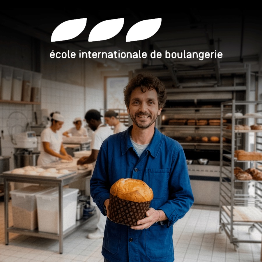 Thomas Teffri-Chambelland dans le fournil de l'École Internationale de Boulangerie